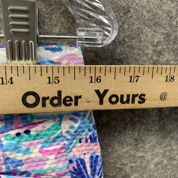 Lilly Pulitzer Shorts Women 4 Ladies Purple Blue Outdoors Buttercup Stretch Pant - Picture 7 of 12